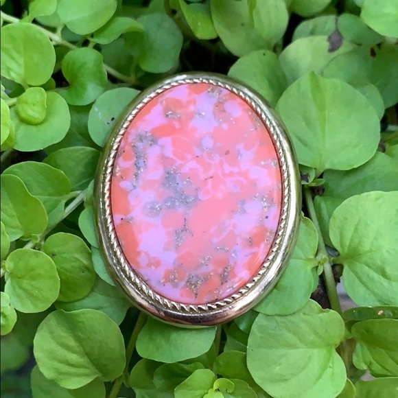 Vintage Sarah Coventry Orange/Pink Pendant/Brooch - Picture 8 of 12